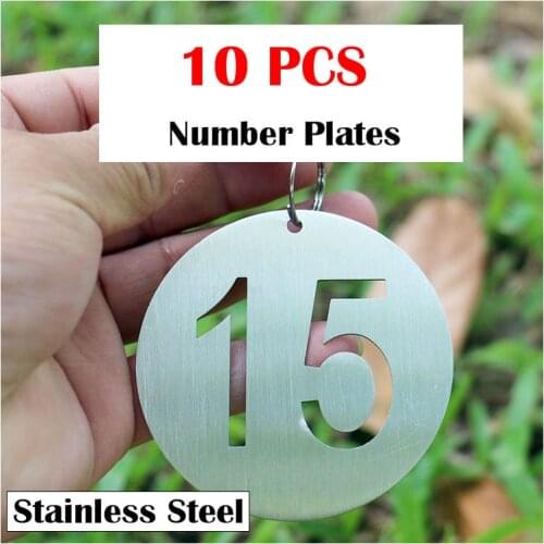 10PCS Stainless Steel Number Plate Digital Label Mark Sign Classification Metal Number Marker 1-100 Signs For Key Item Mark Tags