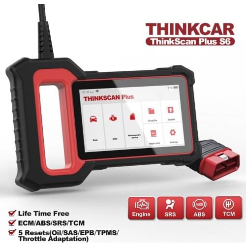 THINKCAR Thinkscan Plus S6 OBD2 Scanner ECM/TCM/ABS/SRS Systems 28 Resets Car Code Reader Diagnostic Tools Automotive scanner