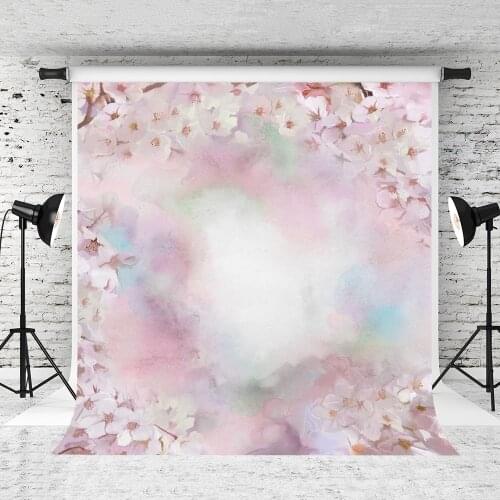 VinylBDS Spring Flower Photograpghy Backdrops Pink Peach Blossom Backdrop Dreamlike Backdrops Photograph For Girls