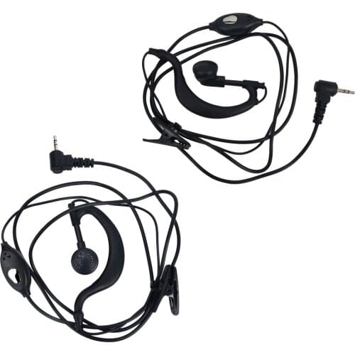 10pcs/lot 2.5mm headset with PTT MIC Walkie Talkie Earpiece for R40 Radio walkie talkie earphone with throat mic Black
