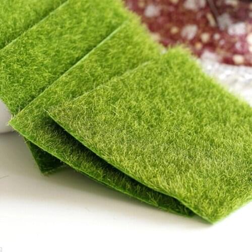 15*15cm Artificial Faux Garden Turf Grass Lawn Moss Miniature Craft Ecology Decor DIY Dollhouse Furniture Decor