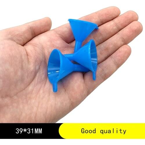 20PCS/Set mini Blue Plastic Funnel Small Mouth Liquid Oil Funnels 39x31mm Laboratory Supplies Tools School Experimental Supplies