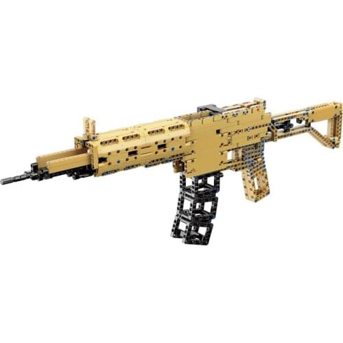 661PCS Enlightenment 6007 Eating Chicken Gun Building Block Gun Boy Toy Children PlayerUnknowns Battlegrounds M416 Rifle Model