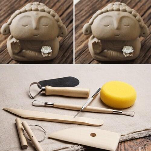 8 Piece Set Clay Sculpting Tools Pottery Craft Art Smoothing Wax Ceramic Carving Molding Tools Polymer Shapers Perfect Carved