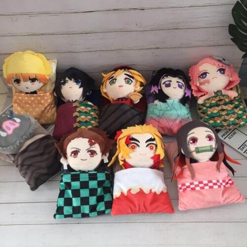 Demon Slayer Plush Toy Kimetsu No Yaiba Sabito Agatsuma Zenitsu Sleep Plush Dolls Figure Pillow Xmas Gift