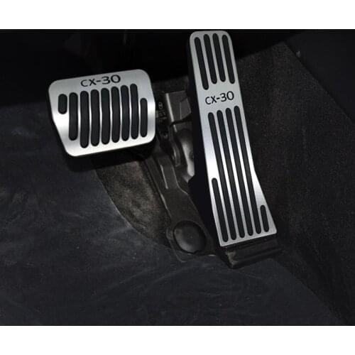 For Mazda CX-30 CX30 2019 2020 2021 Car Foot Pedal Fuel Accelerator Brake Pedal Cover Non Slip Pad Aluminum Alloy Accessories