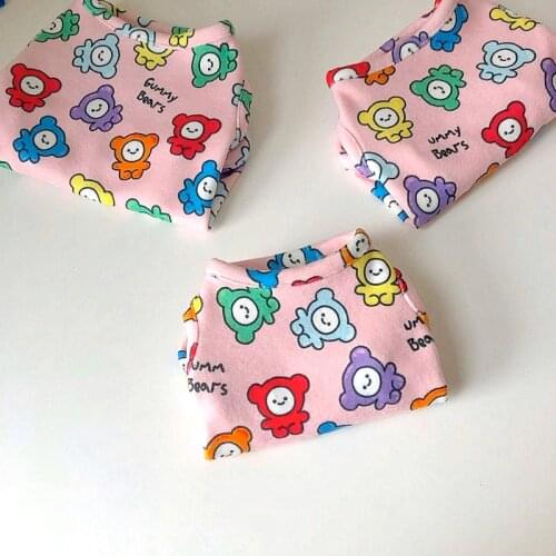 Pet Summer Clothes Pink Cartoon Print Dog Vest Thin Dog Clothes Teddy Soft two-legged Clothes Pet Dog Bottoming Shirt XS-XL