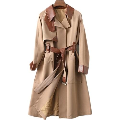 EOENKKY Women's Long Trench Coats