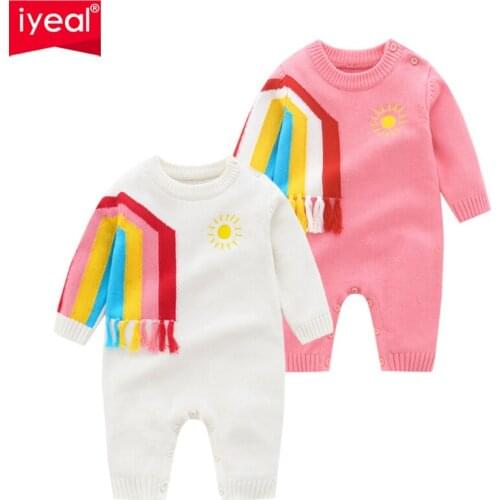 IYEAL Baby Girl Romper Clothes Newborn Boy Overalls New Winter Cotton Long Sleeve Jumpsuit Kids Clothing Baby Clothes 0-18M
