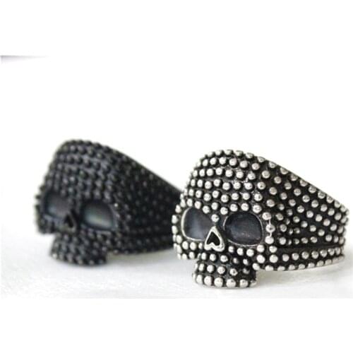 1pc Support Dropship Cool Skull Ring 316L Stainless Steel Fashion Punk Style Newest Steel Ring