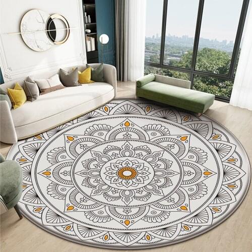 Mandala Pattern Carpet Non-slip Bath Mat Soft Flannel Living Room Bedroom Decorative Home Door Floor Bathroom Rugs Tapis Salon