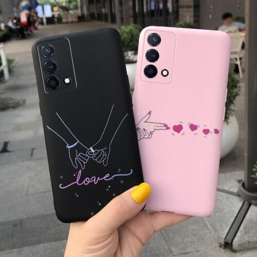 Soft Case For OPPO Reno 5 6 Pro 5G Silicone Phone Case Couple Heart Shockproof Bumper For Realme Q3 Pro Reno5 Reno6 OPPOK9 Cover