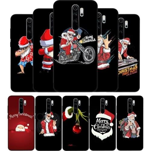Cartoon Christmas Black TPU Silicone Soft Phone Case For Redmi 4A 4X 7A 5 Plus 6 Pro NOTE 9 7 8 5 Pro 4 6