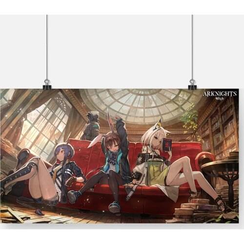 Canvas Printed Wall Art Arknights Poster Painting Rycerze Amiya Chen Kaltsit Modern Home Decor Anime Modular Picture Living Room