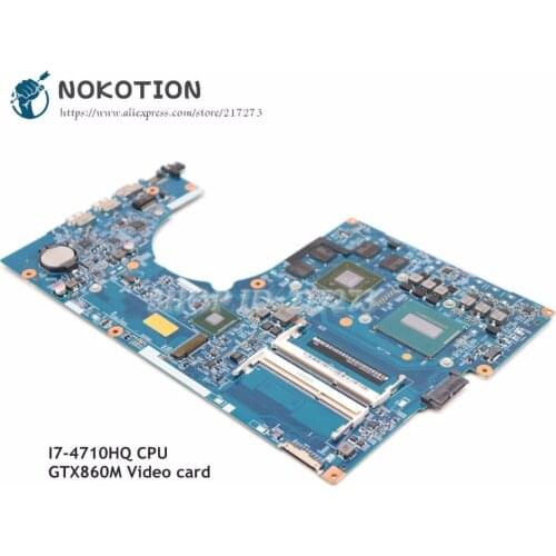 NOKOTION For Acer aspire VN7-791 Laptop Motherboard 448.02G08.001M NBMQR11004 MAIN BOARD I7-4710HQ CPU GTX860M Video card