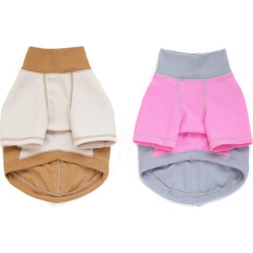 Pet Cotton Padded Dog Autumn Winter Color Matching High Collar Fleece Two Legged Clothes Suitable for Small Medium-sized pets