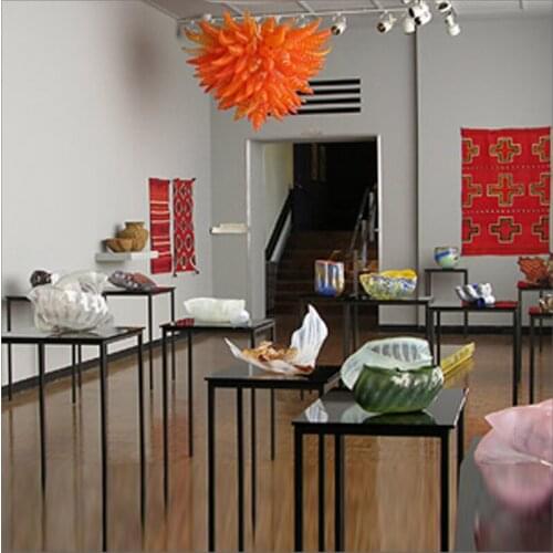 Hotel Big French Vintage Chandelier Top Design Colored Hand Blown Glass Chandelier for Hotel Home Art Decoration