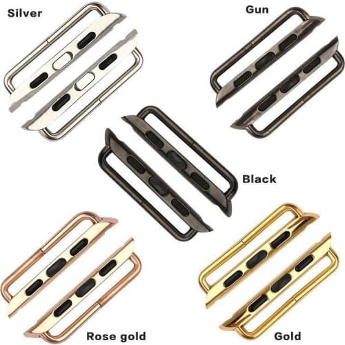 Watch Band Adapter Connection Watch Strap Loop Connector For Apple Watch iWatch Series 1/2/3 Adapters 5 Colors with Screwdriver