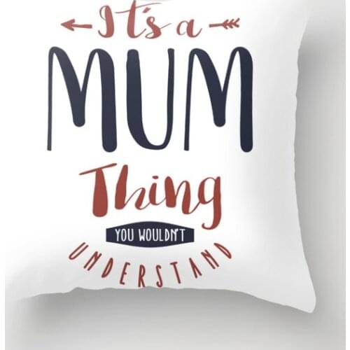 Custom Mothers Day Decoration Cushion Cover Rose Flower Throw Pillow for travel Home Decor Sofa pillow case for Mothers' gift