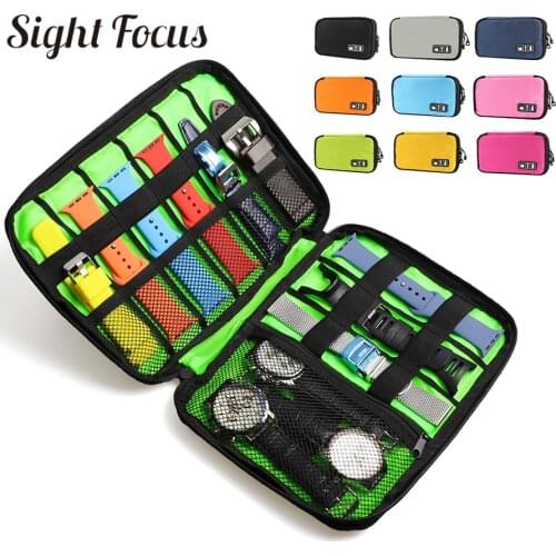 Portable Watch Strap Organizer Watch Band Boxes Watchband Case For Apple Watch Band Storage Box Bag Digital Travel Watch Pounch