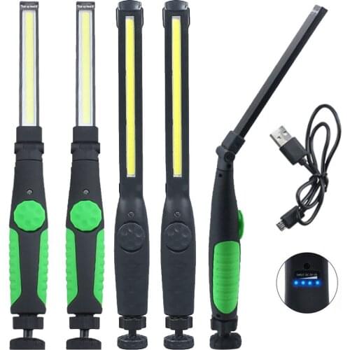 Professional 600LM COB LED Emergency Flashlight Torch Rechargeable Work Light 360° Inspection Light Portable Camping Lantern