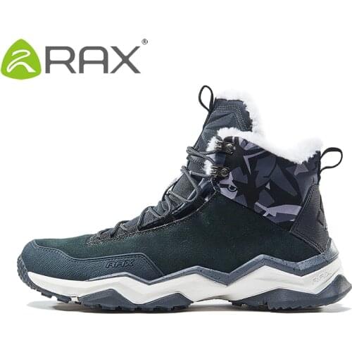 RAX Mens Winter Hiking Boots Mountain Trekking Anti-slip ShoesBreathable Comfortable Soft Mountain Shoes for Professional Men