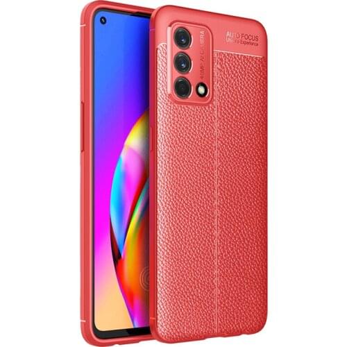 Anti Scratch Litchi Pattern Luxury Leather Case for OPPO F19 Slim Soft TPU Silicone Back Cover Case