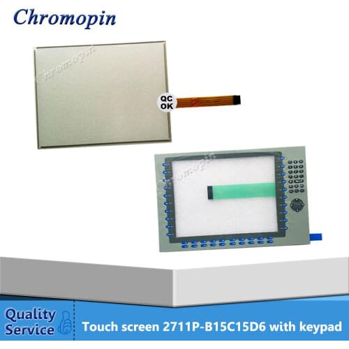 Touch panel for AB 2711P-B15C6D6 2711P-B15C6D7 2711P-B15C15D6 2711P-B15C15D7 PanelView Plus CE 1500 with Membrane keypad
