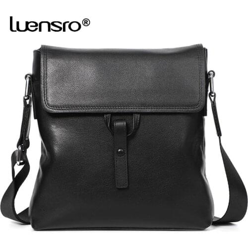 Luxury Designer Men Bag Genuine Leather Crossbody Bag For Men Ipad Korean Style Shoulder Bags For Teenager Messenger Bags Travel