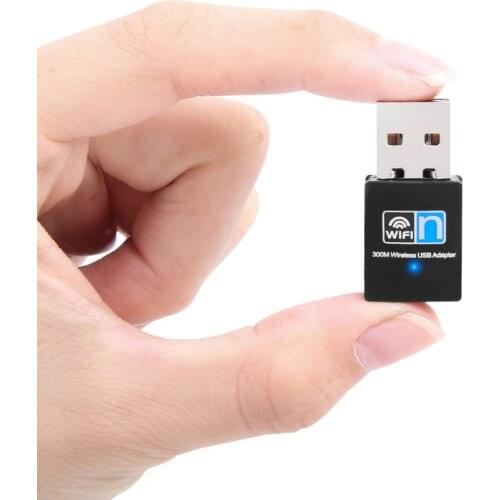 USB WiFi Adapter 300Mbps 2.4GHz USB 2.0 WiFi Dongle 802.11 n/g/b Wireless Network Card for Laptop Desktop PC Computer Laptop