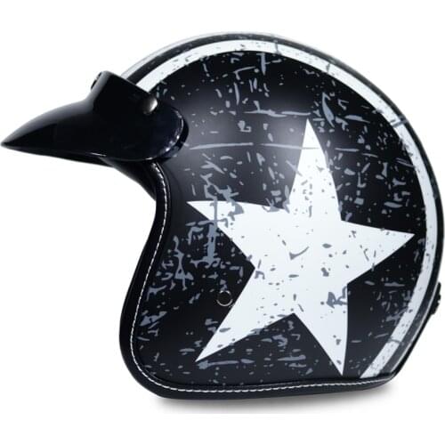 Vintage Motorcycle Half Open Face Helmets Electric Bicycle Helmet Men Women Summer Scooter Motorbike Moto Bike Helmet