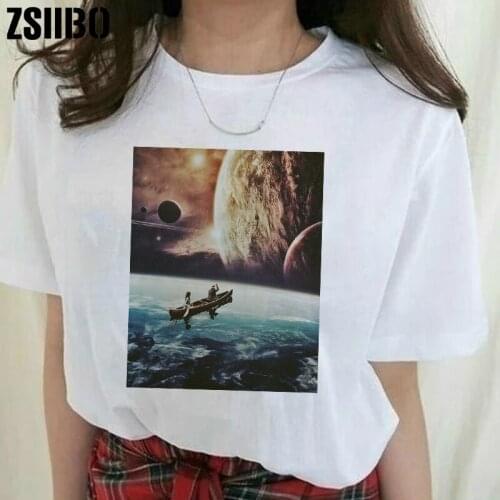 Women Shirts Starry sky Short Sleeve T-shirts clothing Tshirts Tops warrior clothes vintage vegan punk ropa mujer jersey tee