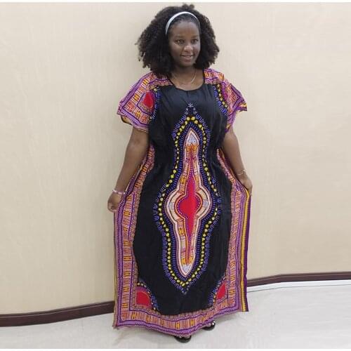 100% Cotton Dashikiage Lady Dashiki Dress African Traditional Print Dresses african clothes