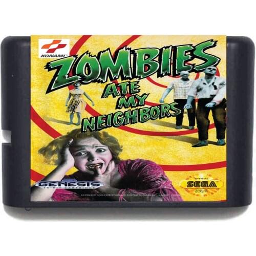 Zombies Ate My Neighbors NTSC-USA 16 bit MD Game Card For Sega Mega Drive For Genesis