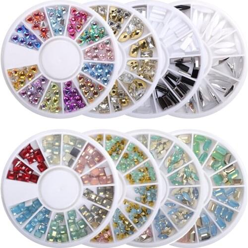 1 Pcs Nail Wheel Decoration Rhinestone Stone Design Nail Art Accessories Diy 3D Glitter Gem Nails Tool Manicure Jewelry
