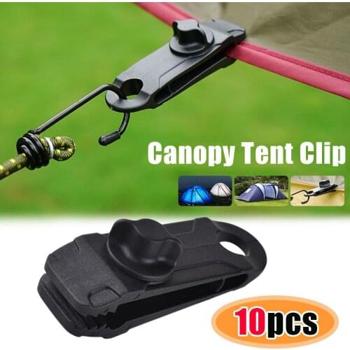 10pcs/set Outdoor Camping Hiking Tent clip Awning Canopy Clamp Lock Gripper Tarp Windproof Snap Clips Tent палатка Accessories