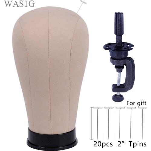 21"/22"/23"/24" Brown Soft Cork Canvas Block Head with Real Canvas Material Outside for Making Wigs Toupee and Closure