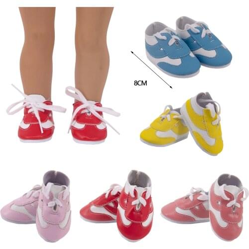 7cm Doll Shoes Sneakers Boots Multicolor Fit 18 Inch American Girl and 43cm Baby Born Doll,Our Generation Doll,Christmas Gifts