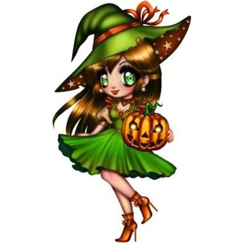 Halloween Witch DIY Diamond Painting "Halloween Witch girl " Full Diamond Embroidery Cross Stitch Rhinestone Mosaic Painting