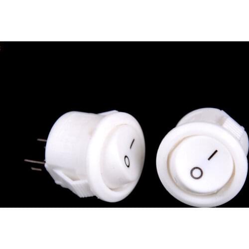 10pcs Self Locking Press Switch Boat Rocker Round Push Button ON/OFF Power Switches AC 250V 3A Electrical Equipment SPDT