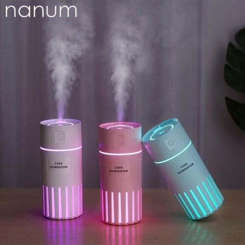 Car air freshener Cass Humidifier USB 320ml Mini Ultrasonic Essential Oil Diffuser LED Air Purifier Mist Maker