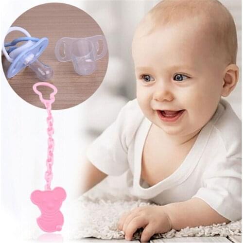 Baby Pacifier Chain Holder anti-chain Water Towel Clip Baby Toy Safe Teething Rubber anti-rope Lanyard Pacifier Clips Chain