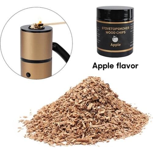 BBQ Wood Chips For Smoking Cooking Apple Pecan Cherry Oak Sawdust 90g Wood Chips For Smoking Gun Cold Smoker Generator Barbecue