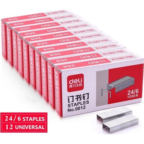 Deli 0012 Staples 1box 24/6 General-purpose Staples No. 12 Staples Learning Office Supplies Books Nails