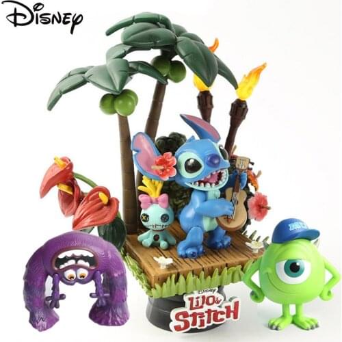 Disney Stitch Monsters University Three Eyes Figure Toy Story Model Cartoon Ornament Mike Wazowski Randy Boggs Dean Hardscrabble