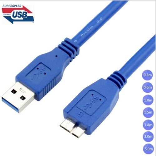 USB 3.0 Type A to Micro B Cable USB 3.0 Super Speed Data Sync Cables Cord for External Hard Drive Disk HDD For PC Laptop 3M 5m