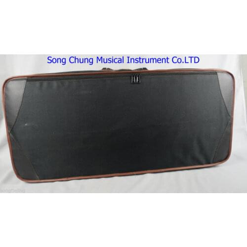 Nice black double case of 1pcs violins and 1pcs viola