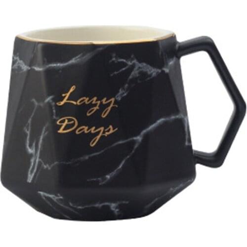 Mug Scandinavian Style Creative Marble Pattern Simple Ceramic Mug Diamond Shaped Mug Tea Breakfast Office Coffee Cup B20099