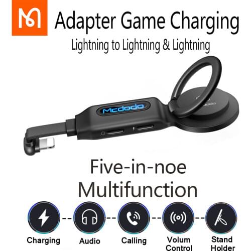 Mcdodo iPhone Music Audio Aux Adapter Ring For IPhone 2 In1 Fast Charge Lightning Converter