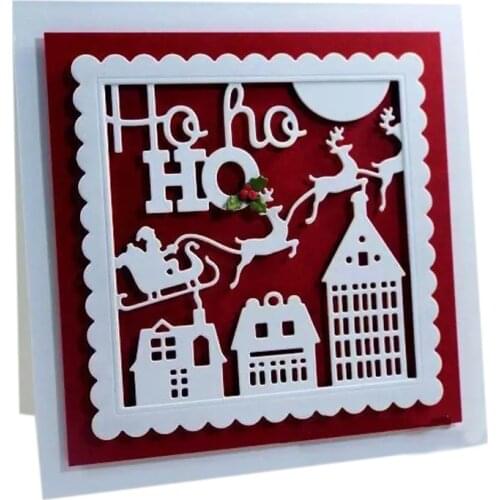 HO ho ho Merry Christmas Santa Metal Cutting Dies for DIY Scrapbook Photo Album Paper Card Decorative Craft Embossing Dies